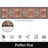 SHACOS Extra Long Hallway Runner Rug 60 x 305 cm Non Slip Red Boho view 7