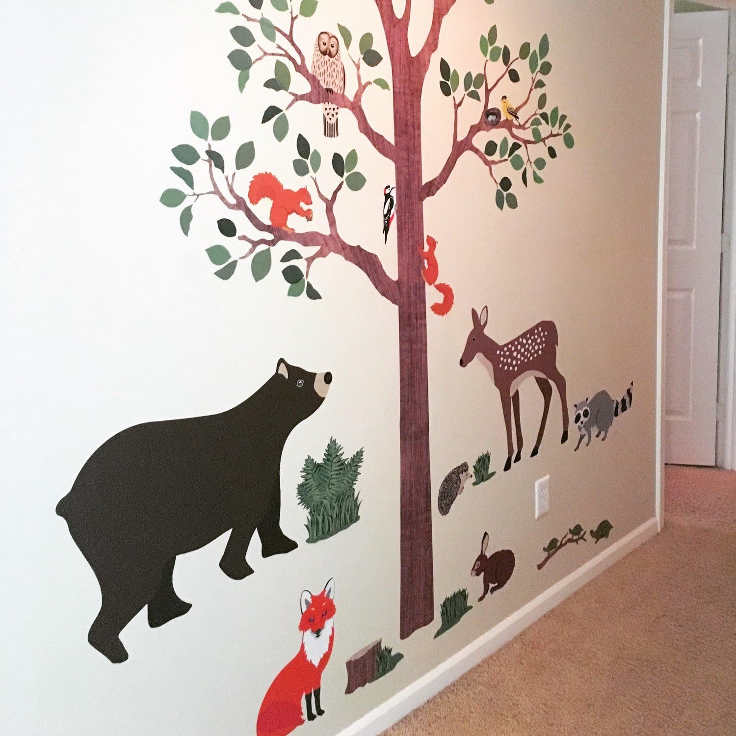 woodland creature wall decals