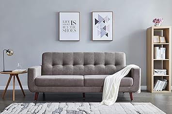 Amazon Com 80 Inch Wide Couch Sofa Brown Julyfox Modern Living