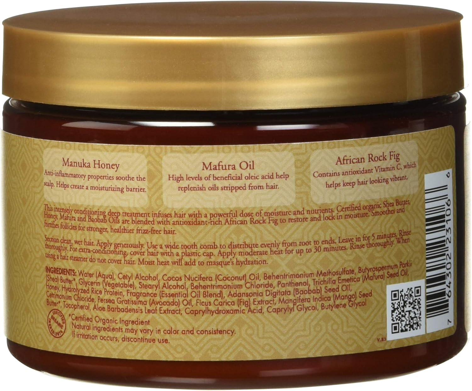 SheaMoisture Manuka Honey &Mafura Oil Intensive Hydration Treatment ...