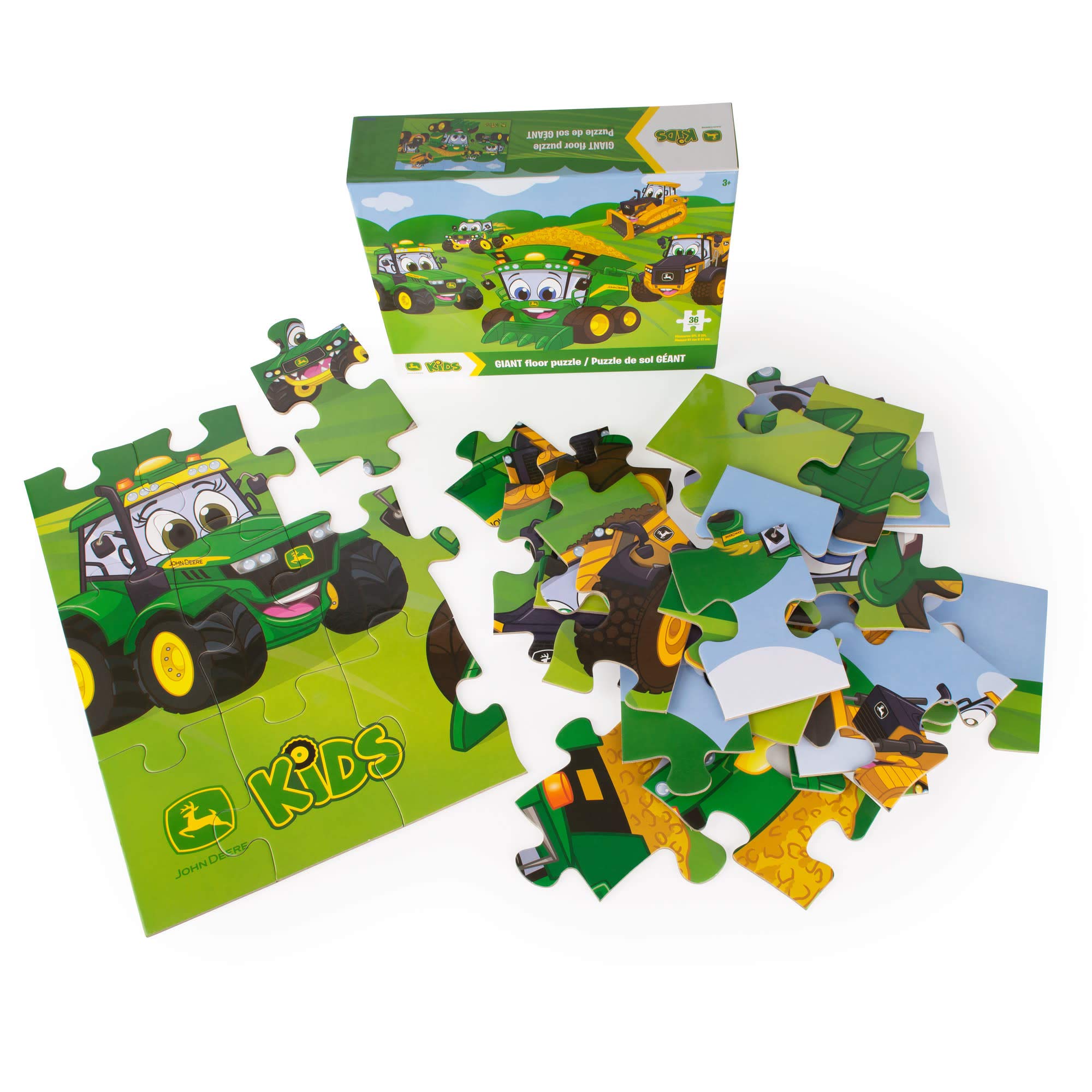 John Deere Kids’ Floor Puzzle – Extra Large 3’ x 2’ Puzzle with 36 Pieces, Puzzle Game for Children, Family Night Games, Educational Game for Boys and Girls, Suitable for Kids Aged 3+