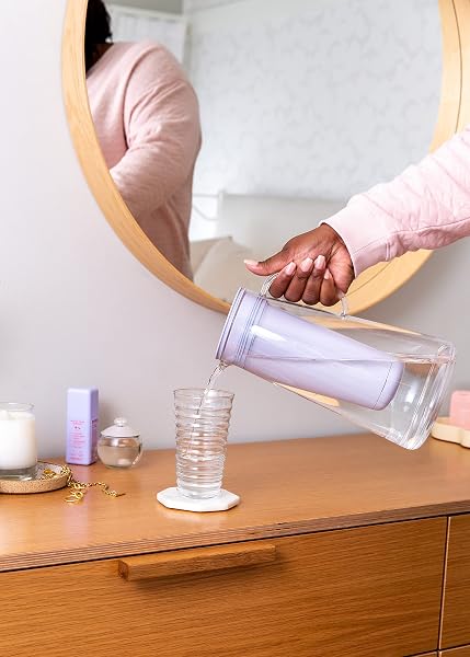 LIFESTRAW HOME – WATER FILTER PITCHER, 10-CUP, WISTERIA, BPA FREE DESIGNED FOR EVERYDAY PROTECTION AGAINST BACTERIA, PARASITES, MICROPLASTICS, LEAD, MERCURY, PFAS AND A VARIETY OF CHEMICALS