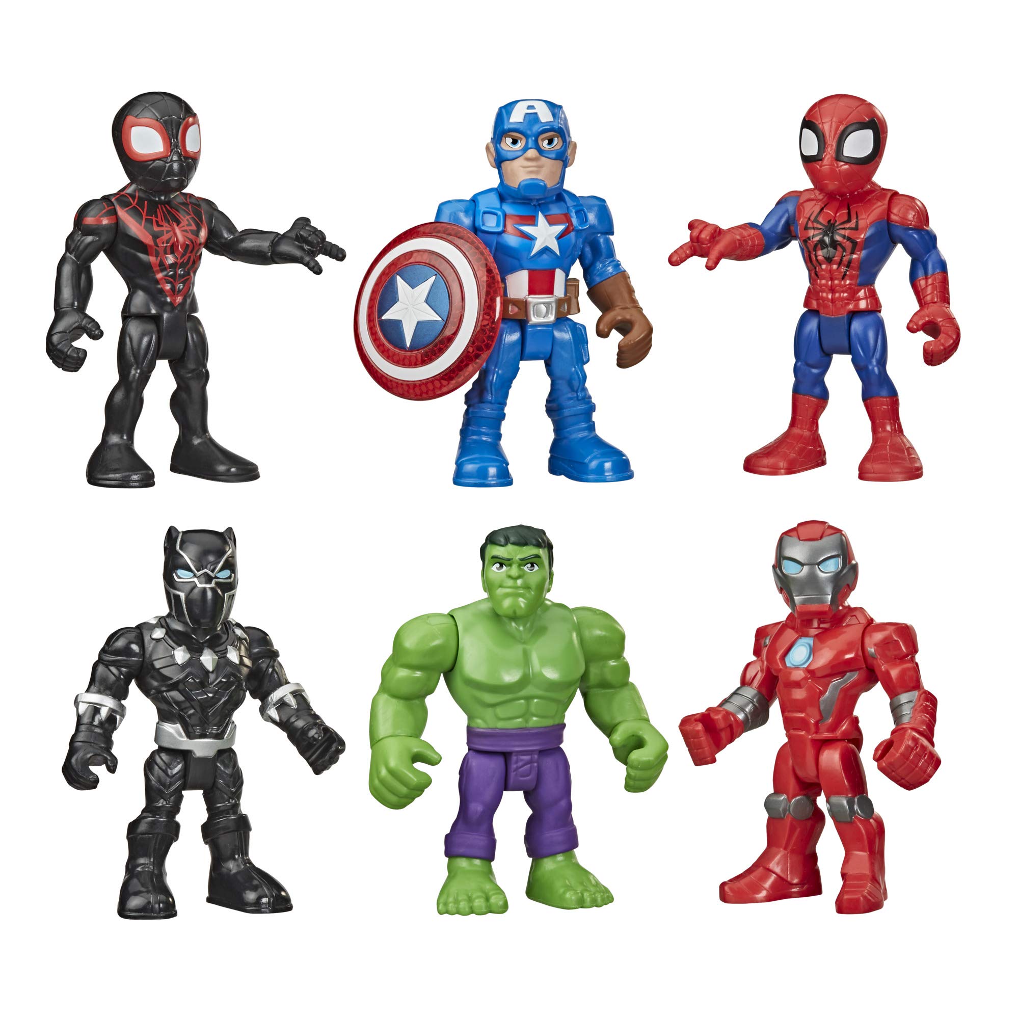 Playskool Heroes Marvel Super Hero Adventures 12.5 cm Action Figures 6 Pack Includes Spider-Man and Hulk 3+