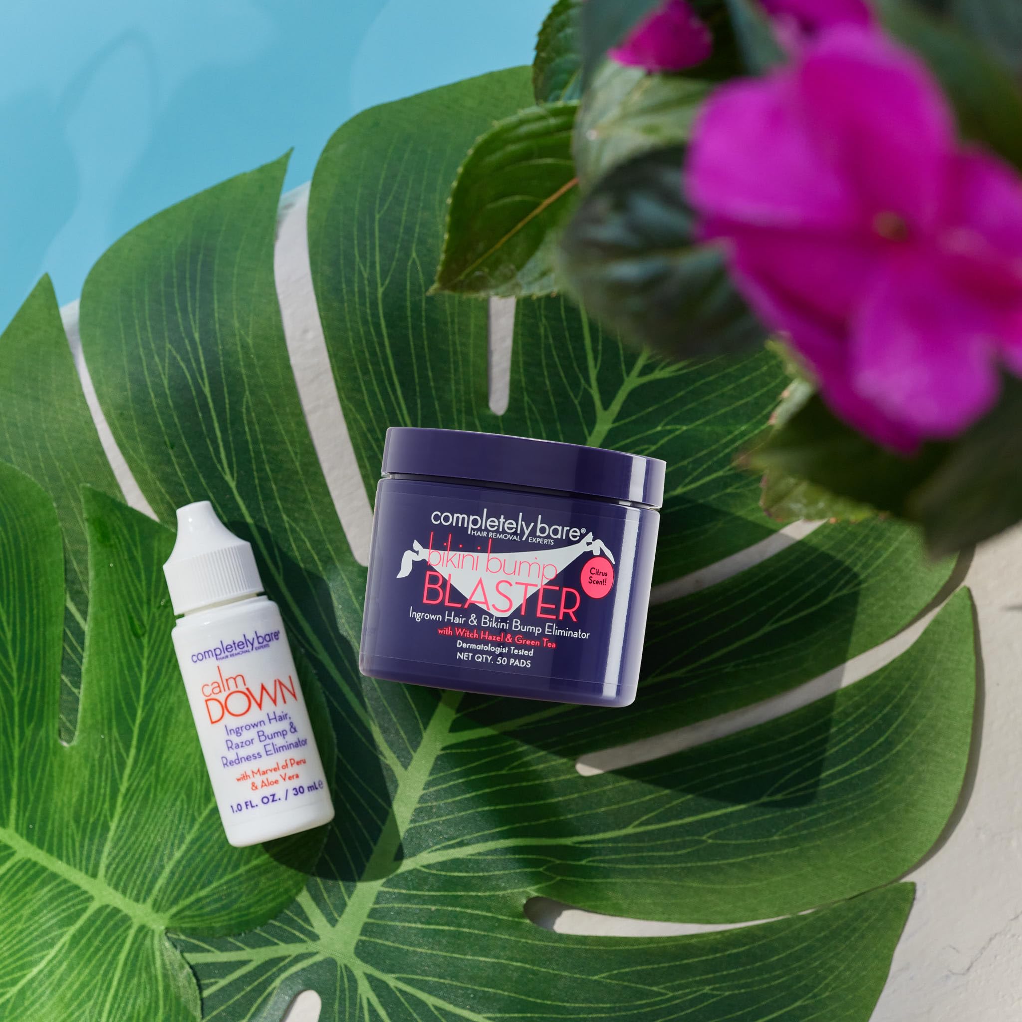 completely bare bikini bump BLASTER Ingrown Hair & Bikini Bump Eliminator - Exfoliating AHAs & BHAs