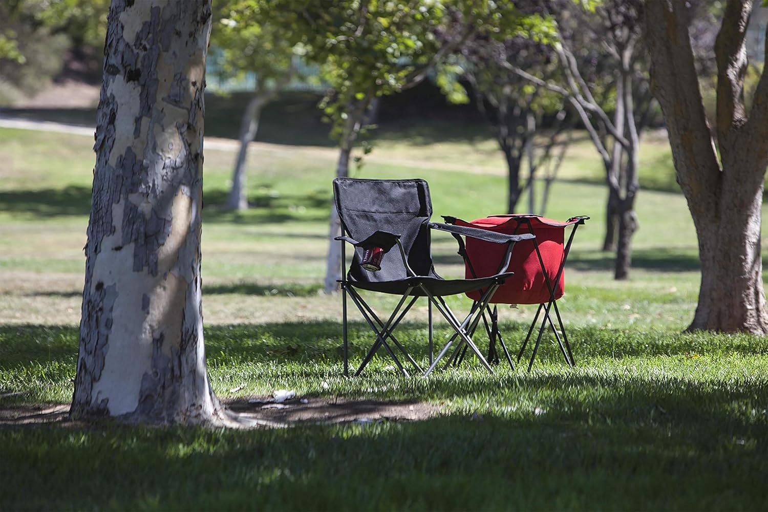 ONIVA - a Picnic Time Brand PTZ Portable Folding Camp Chair, Black, 8 x 8 x 35 : Sports & Outdoors
