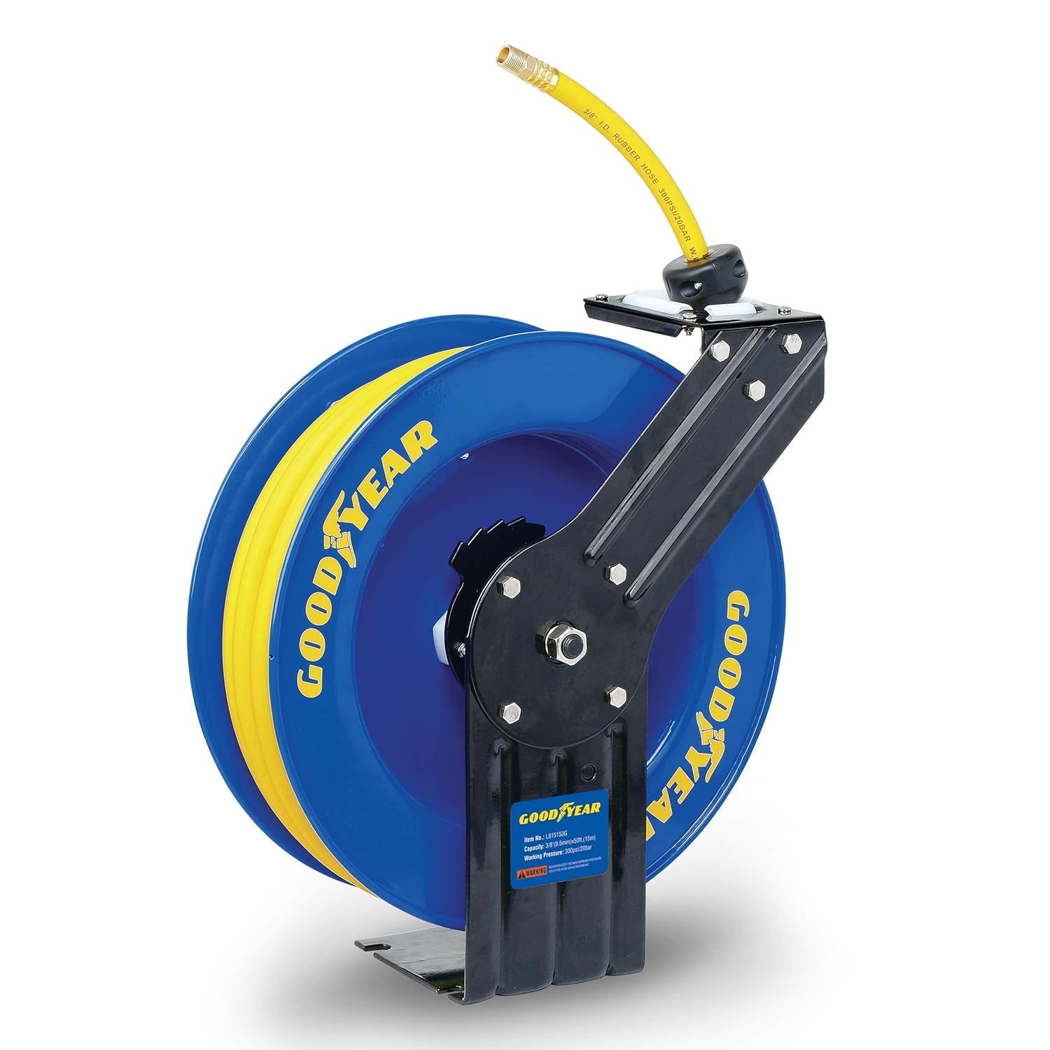 GOODYEAR AirHoseReel Retractable 3/8″ Inch x 50′ Feet Long Garage