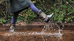 NORTY Waterproof Rain Boots for Women Size 6, Mid