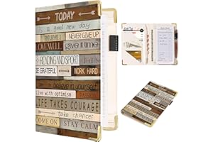 AIHONMIN Motivational Quote Server Books for Waitress - Classic Retro Leather Waiter Book Server Wallet with Zipper Pocket, Love Waitress Book&Waitstaff Organizer with Money Pocket Fit Server Apron