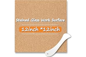 12" X 12" Stained Glass Supplies, 1/2" Thick Heat Resistant Stained Glass Work Surface, Stain Glass Tools and Supplies to Pro