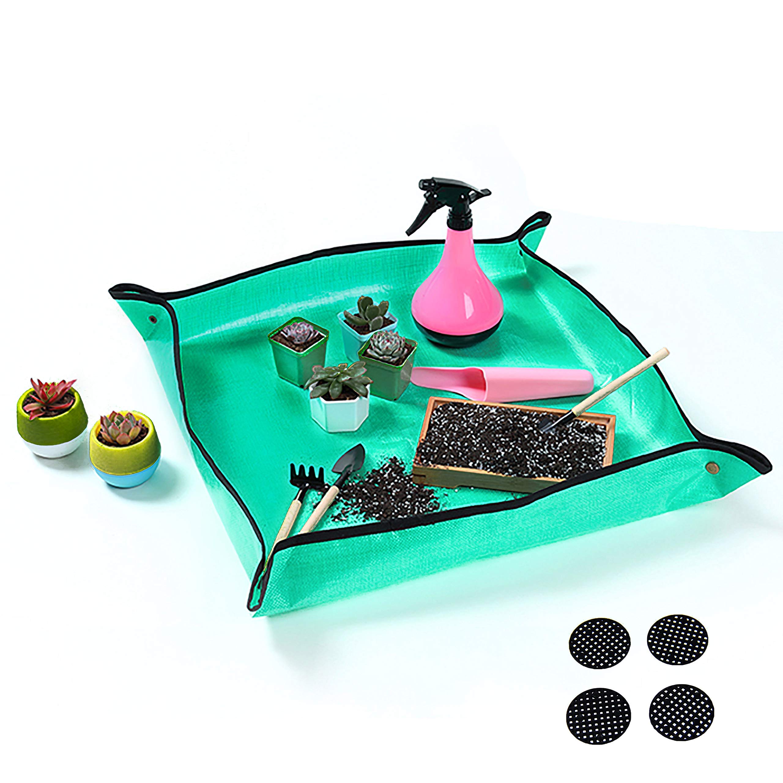 YAVO-EU Garden Mat Fabric Tarpaulins (1 x 1 m) Garden Knee Protectors, Water Resistant Mulching Tarpaulin for Indoor and Outdoor Use