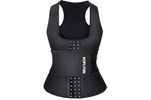 HOPLYNN Neoprene Sauna Sweat Waist Trainer Corset Trimmer Vest for Women Tummy Control, Waist Cincher Body Shaper