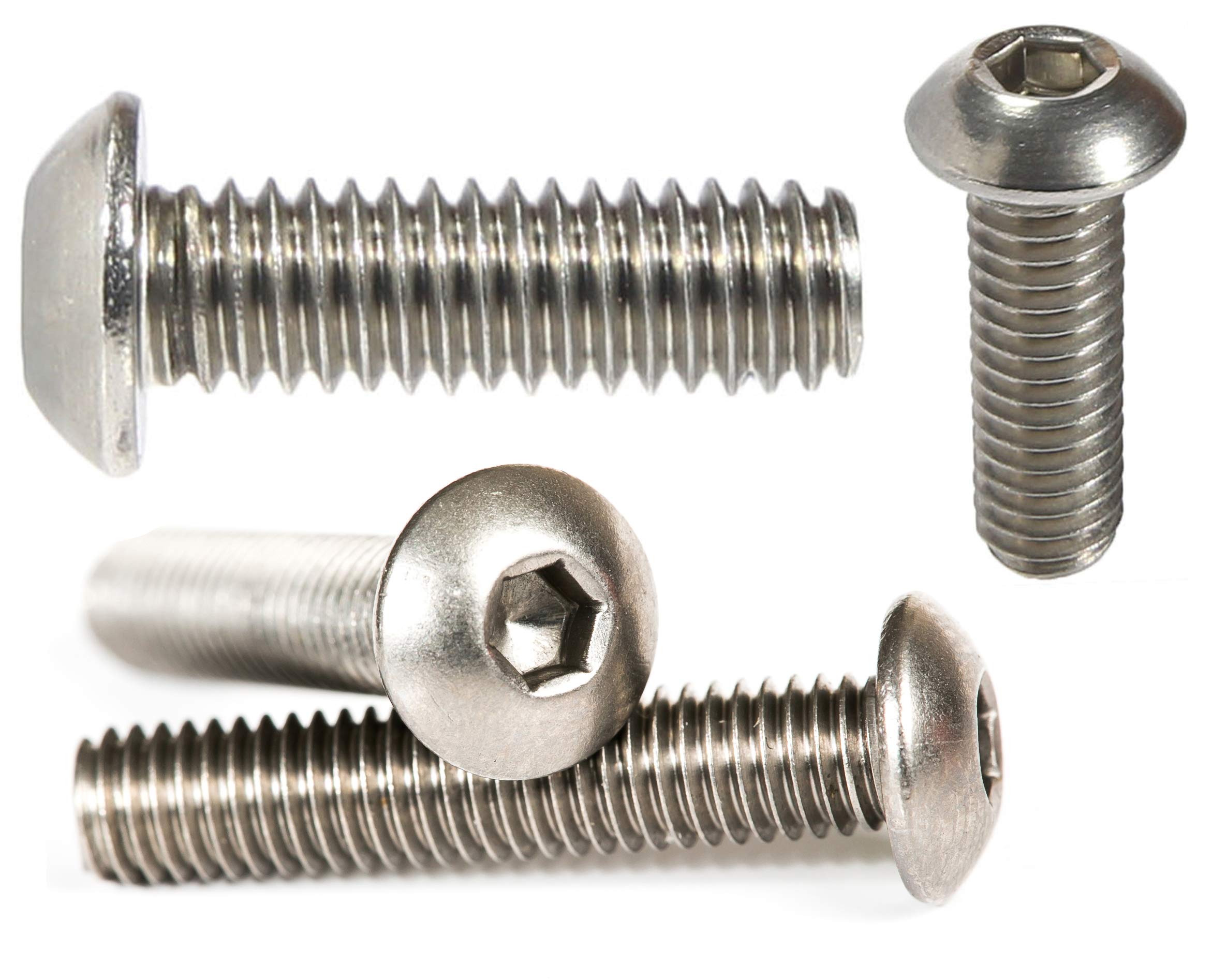 M3 (3mm x 10mm) Small Button Head Screws Allen Socket Bolts A2 Stainless Steel Screws (Pack of 20) F01BCD