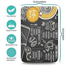 Coffee Bar Mat Accessories for Countertop Absorbent