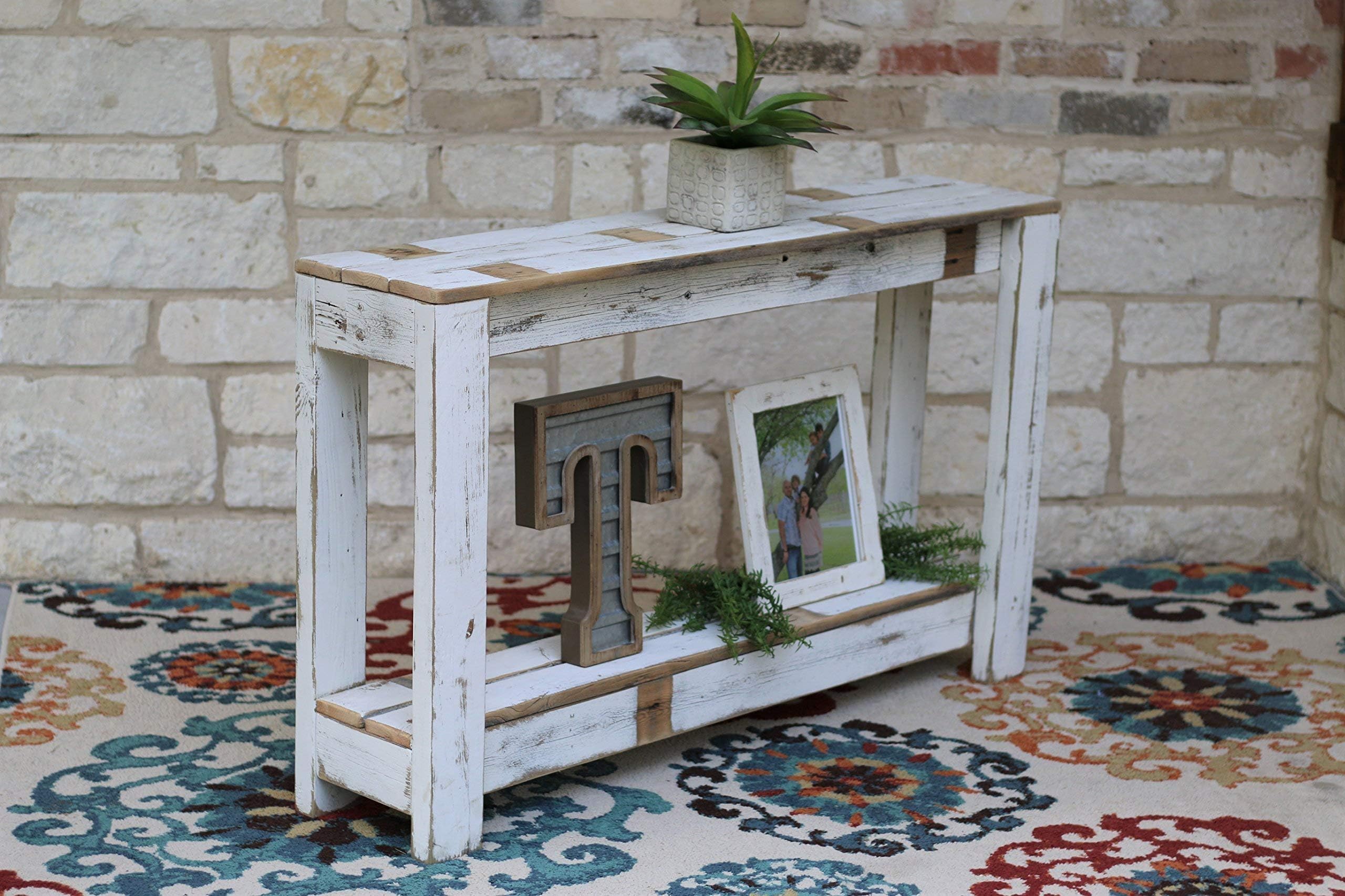White Farmhouse Console Table 46x10