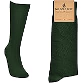 No Cold Feet Men’s Green Dress Socks – Classic Soft Crew Dress Socks, All-Day Comfort for Work, Business or Weddings