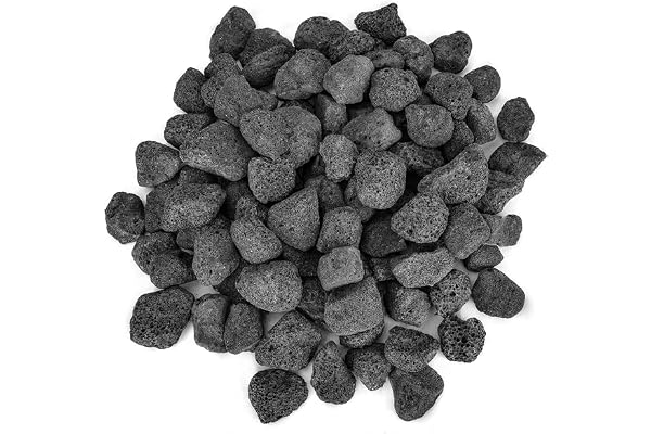 Stanbroil 10 Pounds Black Lava Rock Granules, Decorative Landscaping for Fire Bowls, Fire Pits, Gas Log Sets, Indoor or Outdo