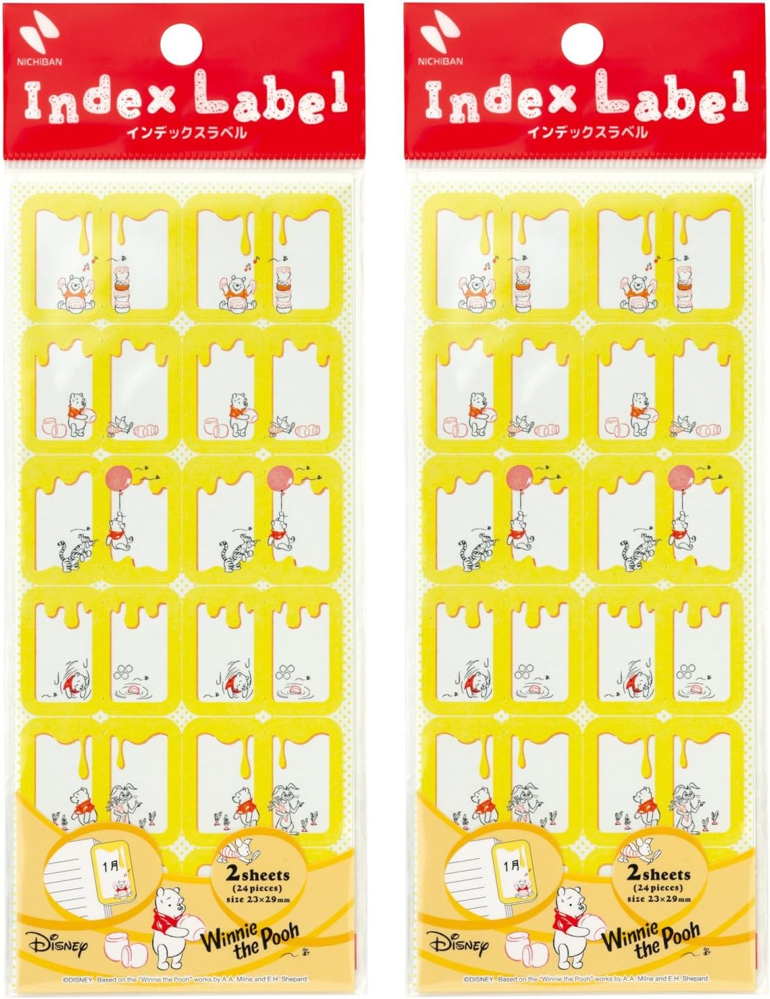 Amazon ニチバン インデックス ラベル ディズニー 2個入 プーさん A Mld02 2p ラベル用紙 文房具 オフィス用品