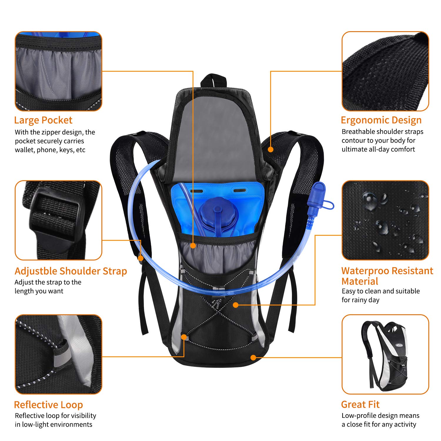 biking water backpack