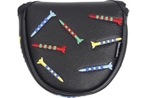 Andux PU Striped Tees Pattern Putter Cover Golf Putter Head Covers