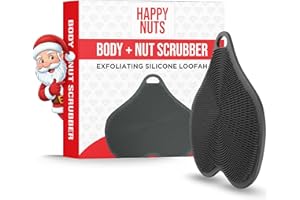 HAPPY NUTS Silicone Body Scrubber, Exfoliating Body Scrubber for Sensitive Skin, Eco Friendly Shower Scrubber for Body, Silic