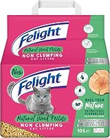 Felight Natural Wood Pellet Cat Litter 10L Non-Clumping UK Made