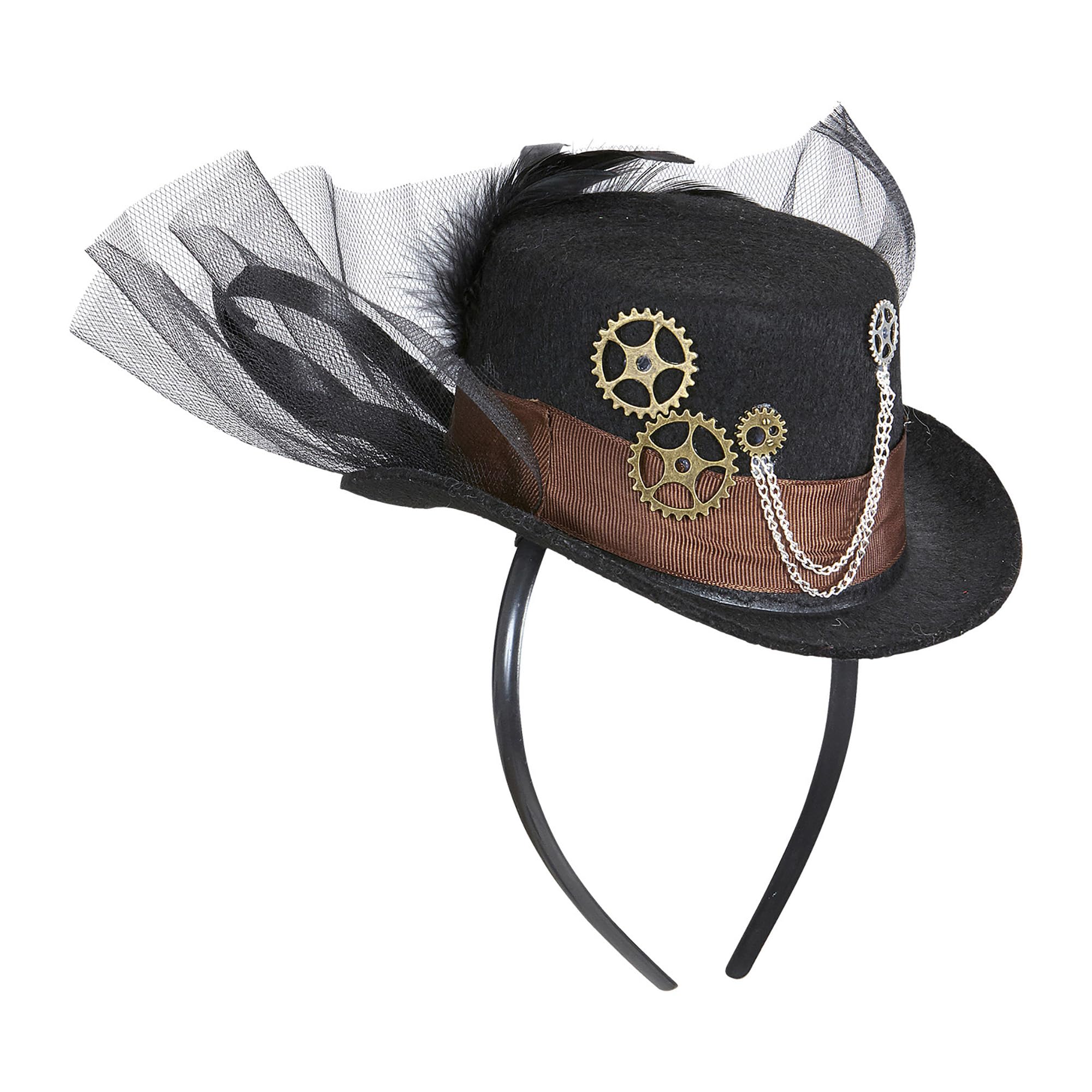 W WIDMANN MILANO Party Fashion - Mini Steampunk Cylinder for Women, Carnival, Theme Parties