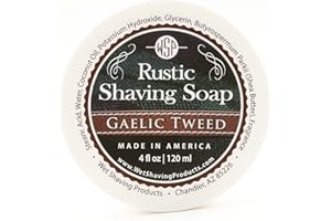 WET SHAVING PRODUCTS WSP Rustic Shaving Soap (Gaelic Tweed) Artisan Made in America Using Vegan Natural Ingredients