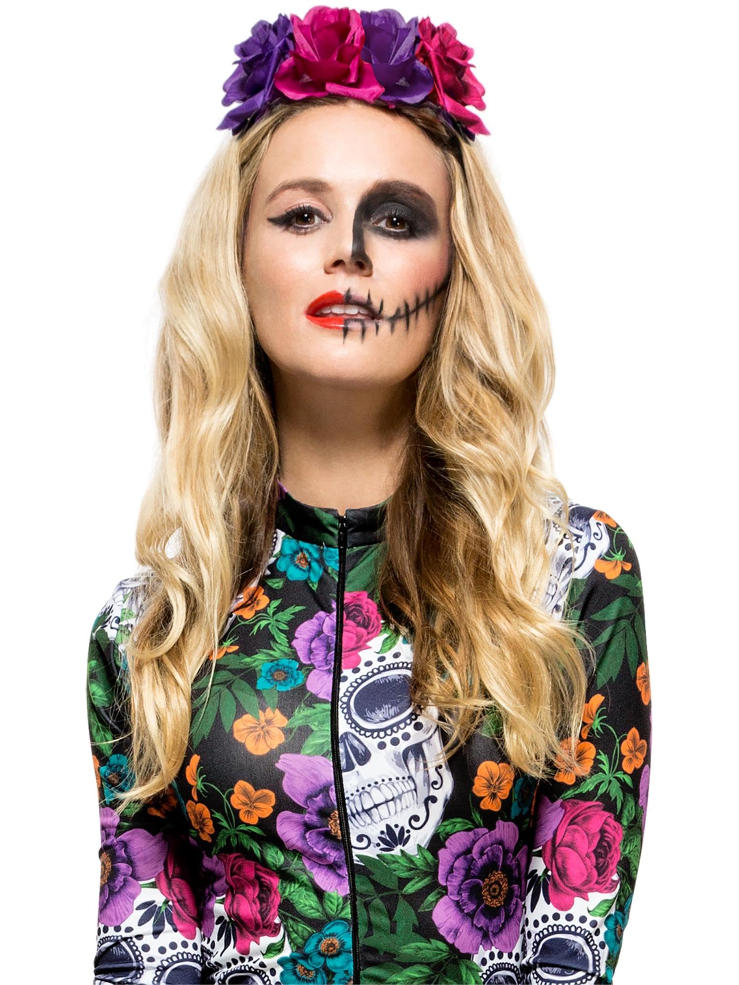 Adult Day of the Dead Rose Headband