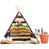 little dove Pet Teepee Dog(Puppy) & Cat Bed - Portable Pet Tents & Houses for Dog(Puppy) & Cat Colorful Style 24 Inch (with or without optional cushion)
