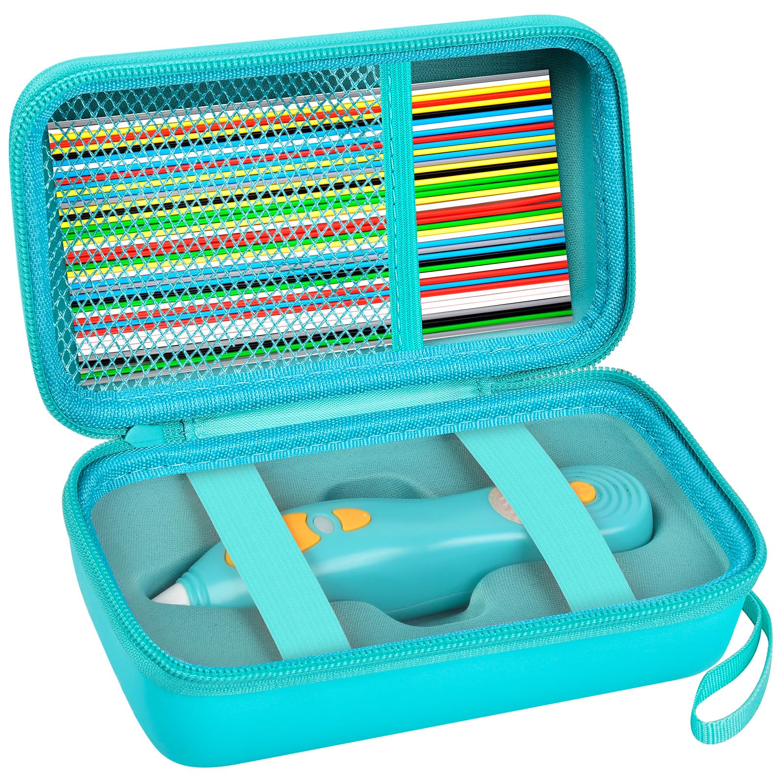 ANKHOH Case Compatible with 3Doodler Start+ Essentials (2022) for 3D Pen Set for Kids, Storage Organizer Holder for Printing Filament Refill and Micro-USB Charger, All Green-Bag Only