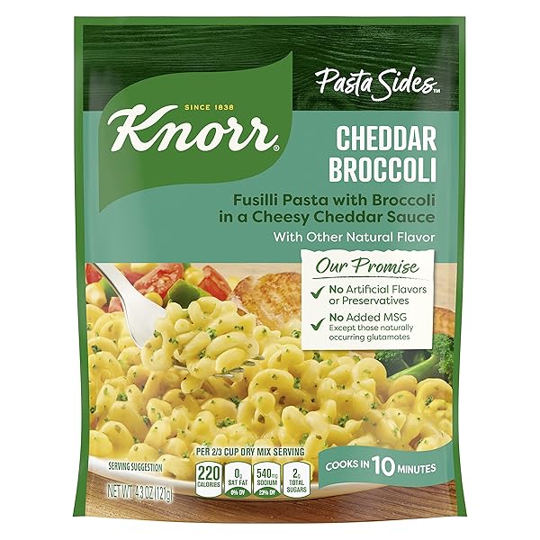 KNORR PASTA SIDES CHEDDAR BROCCOLI FUSILLI FOR DELICIOUS...