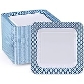 MUCHII 10 Inch Square Paper Plates, 140 Count Heavy Duty Bulk Disposable Paper Plates for Daily Use, Family Gatherings, Parties, Picnic
