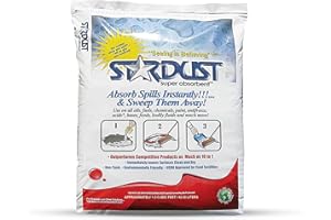 STARDUST Super Absorbent 1.5 Cu.Ft. Bag - Stardust Powder, Floor Dry Absorbent, Absorbent Powder, Bags for Spill Cleanup, Oil Dry Absorbent, Spill Absorber Cleaning Solution