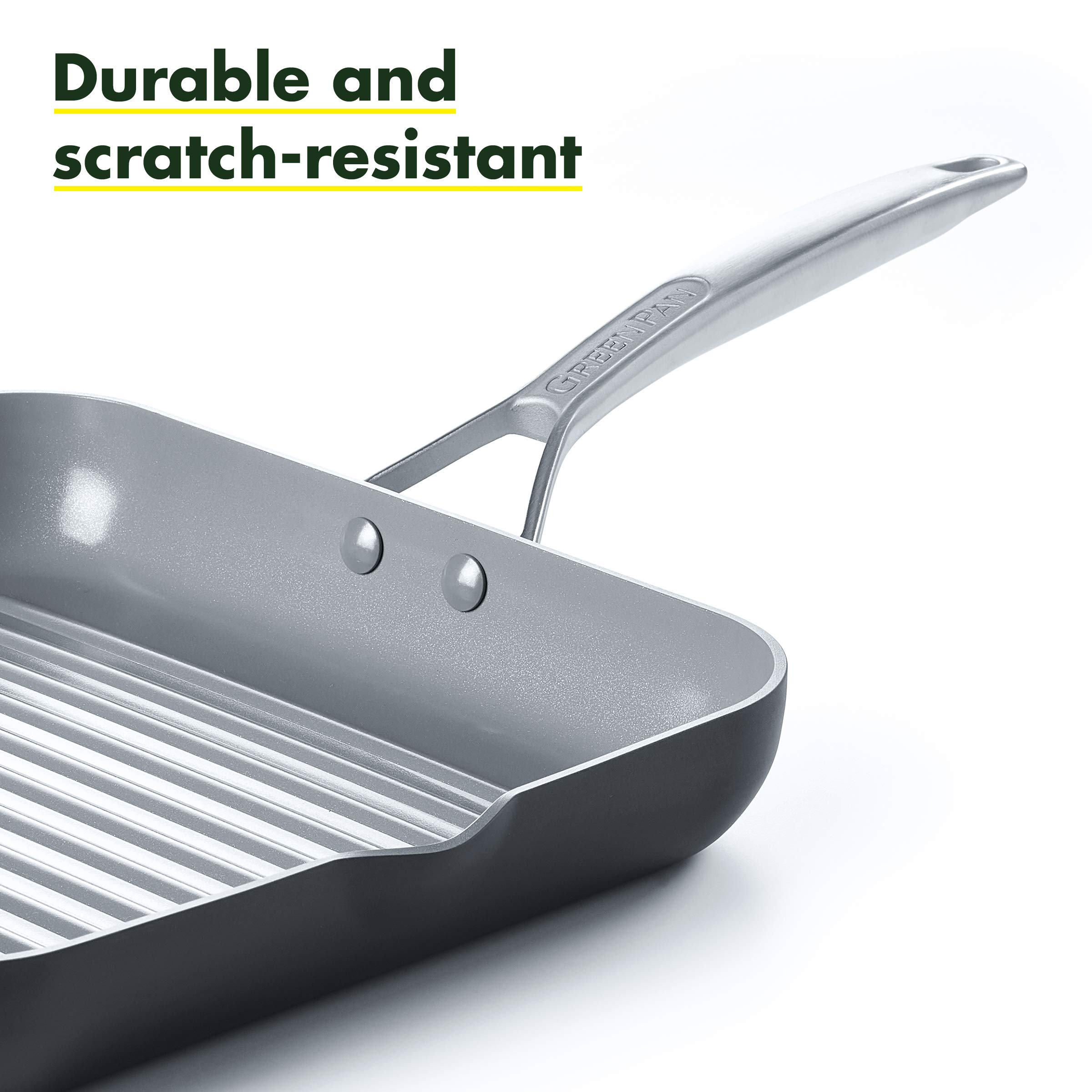 GreenPan Paris Hard Arlo Might Non-Stick Ceramic Square Grill Pan