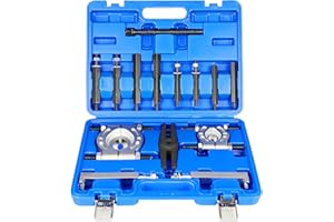 YOTOO Bearing Puller Set, 5 Ton Capacity Bearing Separator Kit with 2" and 3" Jaws, Wheel Hub Axle Puller Set, Heavy Duty Bearing Splitter Tool Kit with Case, Blue