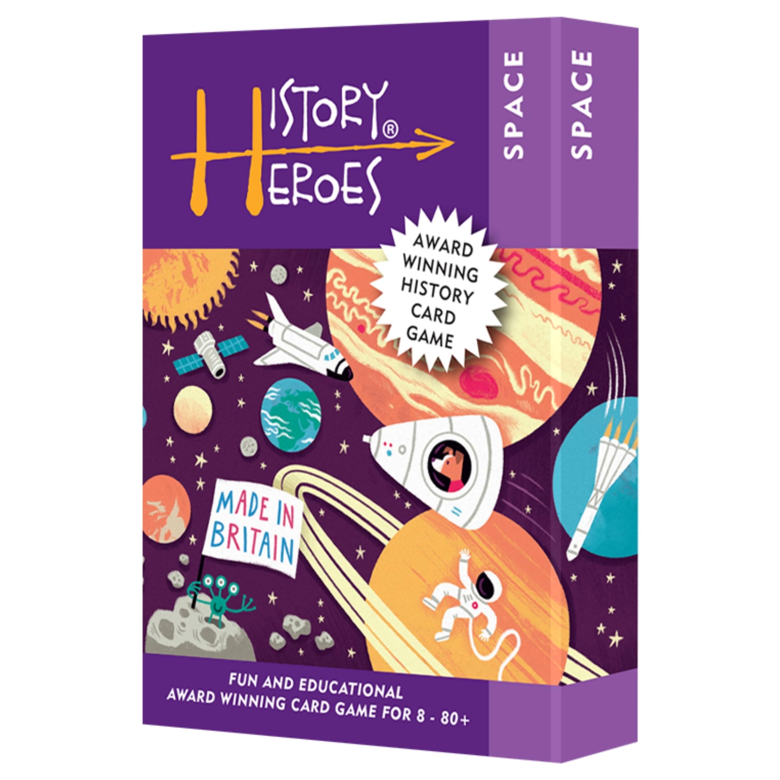 History Heroes: SPACE - Space Quiz Game for Kids, Adults, Game Night - Family Friendly Party Game About the History Of Space - Fun & Educational Card Game