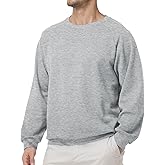 Pepypepy Men’s Lightweight Thin Cotton Crewneck Sweatshirt – Casual Long Sleeve Pullover for Spring & Fall Layering