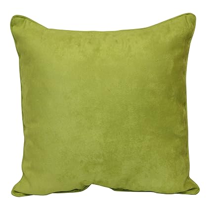 Amazon Com Brentwood Originals Faux Suede Pillow 18 X 18 Lime
