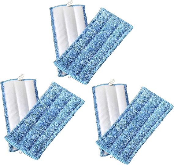 6 Pack Washable Microfiber Pads Replacement for Swiffer Wetjet Mop