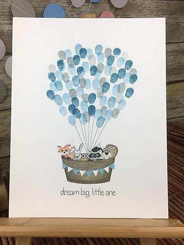 baby shower hot air balloon basket