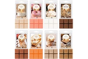 Bakery Scented Wax Melts, Soy Wax Melts, Strong Scented Wax Cubes Gift Set for Wax Warmer, Chocolate Cookie, Apple Bread, Van