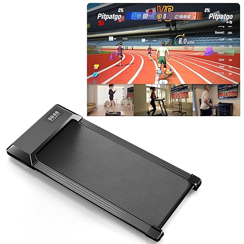 Superun Walking Pad Raceable 2.5HP APP Control Under Desk Treadmill 136KG Capacity Portable Walking Machine for Home with Training Courses and Multi-Runner Races