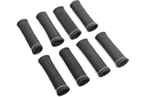 Michigan Motorsports 4" Spark Plug Wire Protector Sleeves | Set of 8 | High-Temp Fiberglass Heat Shields | Universal fit for 