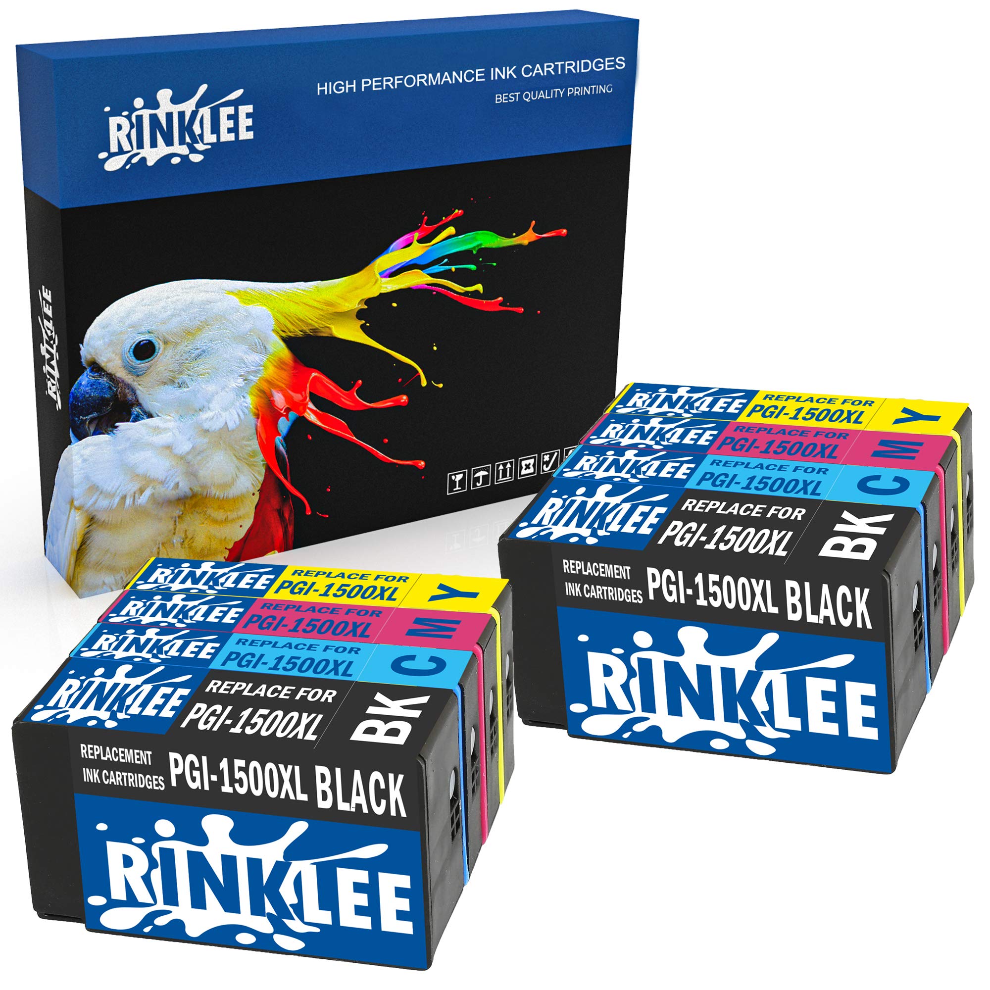 RINKLEE 8 Compatible PGI-1500XL PGI-1500 XL Ink Cartridges Replacement for Canon MAXIFY MB2050 MB2350 MB2750 MB2150 MB2155 MB2755