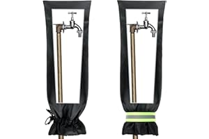 LUCDNC Outdoor Faucet Covers for Winter Freeze Protection 2 Pack Reusable Garden Faucet Cover Socks for Various Faucet Water Spigot Pipe Hose Bib,Waterproof Insulated Anti-Freeze Covers-XL