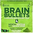 80mg Caffeine & 160mg L-Theanine Focus Enhancing Energy Chews (4 Servings) – Neuroscience Backed Nootropic Stack, Mental Acuity & Cognitive Support | Mint Matcha Flavor Brain Bullet