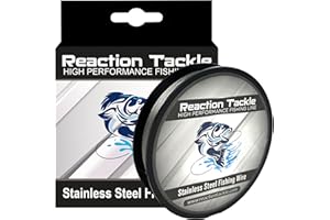 Reaction Tackle Stainless Steel Trolling Line 30LB - Premium Fishing Wire with 40LB+ Breaking Strength