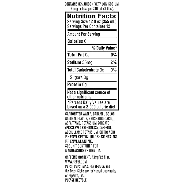 PEPSI ZERO SUGAR WILD CHERRY SODA (12 COUNT, 12 FL OZ EACH)
