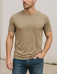 5 Pack Men’s Active Quick Dry Crew Neck T Shirts