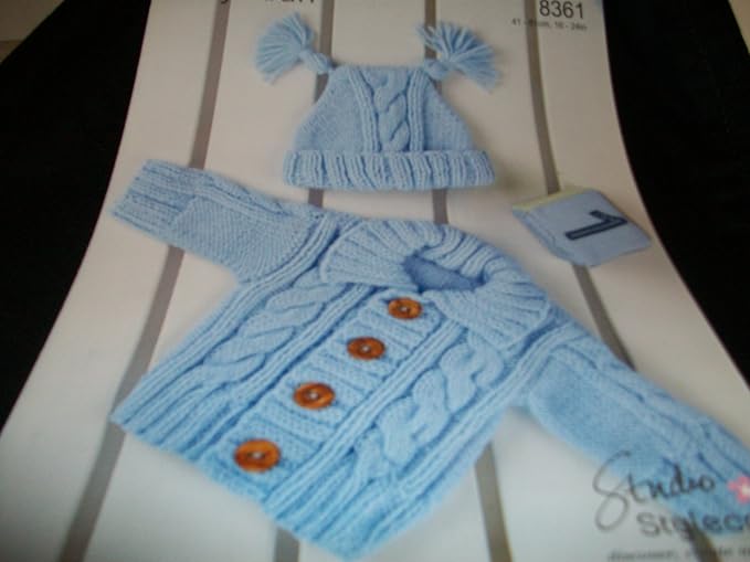 Stylecraft Baby Aran Knitting Pattern 8361 Cardigan